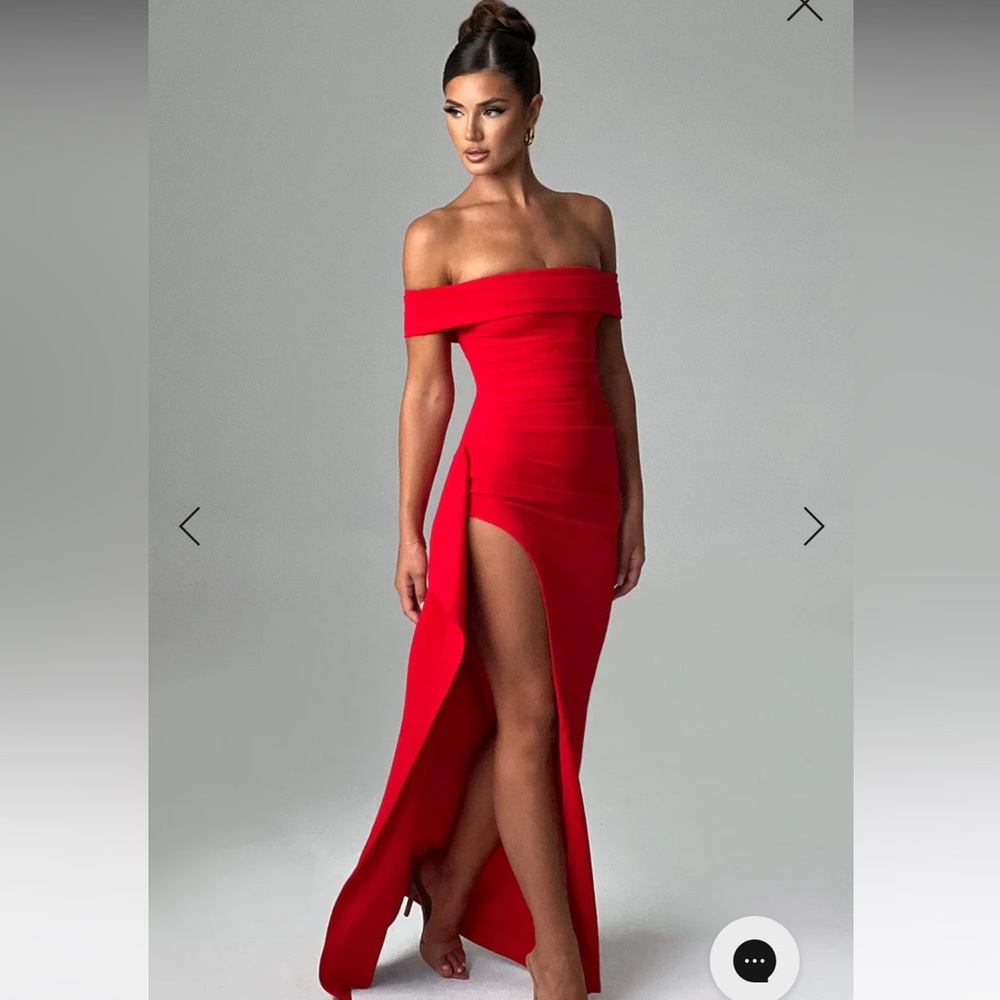 Elegant Strapless Red Dress